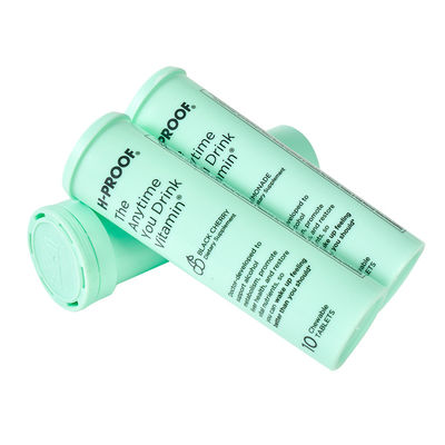 Vitamin C Effervescent Tablets Packaging PP Tube Bottle with Spring Cap and PP Material