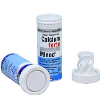 Design Vitamin C Effervescent Tablets Tube Empty 50ml Plastic Bottle With Cap