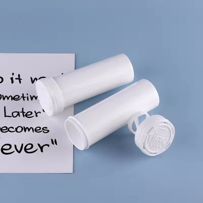 Calcium Vitamin C Effervescent Tablet Tube with Desiccant Cap 144mm White PP Plastic