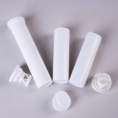Effervescent Tablets Bottle with Flip Cap White Custom Made Vitamin Plastic Packaging