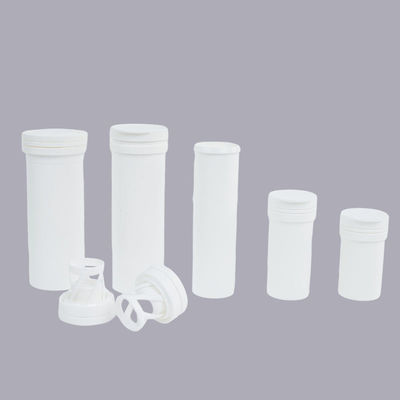 Custom White Straight Effervescent Tablet Tube PP Material For Vitamin Pills Packaging
