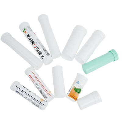 PP Material Custom Logo White Plastic Bottle Effervescent Tablet Tube With Cap Direct