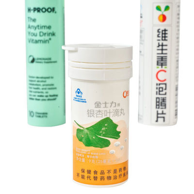 Effervescent Tablet Tube Replacement Bottle with Cap and Advanced Injection Molding
