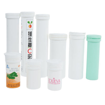 White Storage Tubes Effervescent Tablet Tube PP Material for Vitamin Packaging Solution