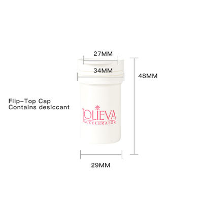 48mm 높이의 Flip-Top 뚜?? 과 건조제 식품 등급 PP 플라스틱 분출형 태블릿 튜브
